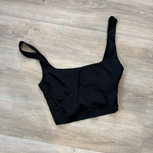 ZARA CORSET STYLE BLACK CROP TOP
